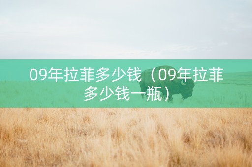 09年拉菲多少钱（09年拉菲多少钱一瓶）