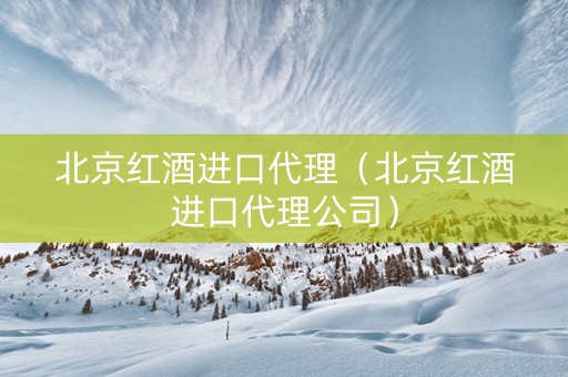 北京红酒进口代理（北京红酒进口代理公司）