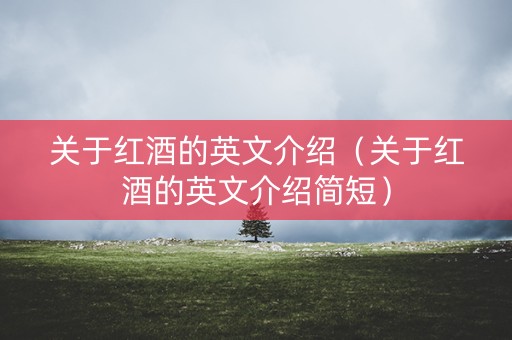 关于红酒的英文介绍（关于红酒的英文介绍简短）