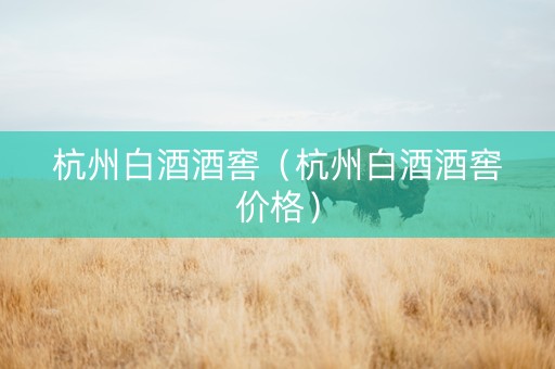 杭州白酒酒窖（杭州白酒酒窖价格）