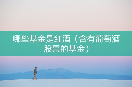 哪些基金是红酒（含有葡萄酒股票的基金）