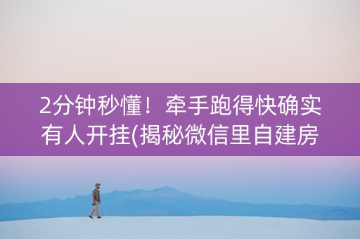 2分钟秒懂！牵手跑得快确实有人开挂(揭秘微信里自建房怎么赢)