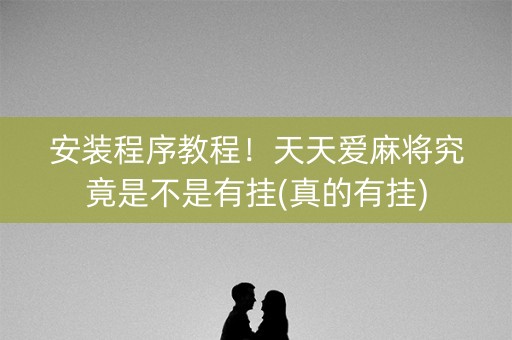 安装程序教程！天天爱麻将究竟是不是有挂(真的有挂)
