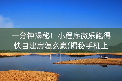 一分钟揭秘！小程序微乐跑得快自建房怎么赢(揭秘手机上输赢规律)