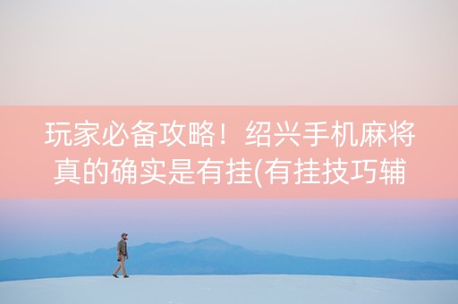 玩家必备攻略！绍兴手机麻将真的确实是有挂(有挂技巧辅助器)
