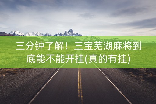 三分钟了解！三宝芜湖麻将到底能不能开挂(真的有挂)