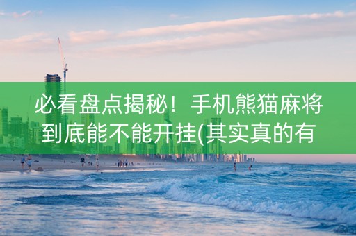 必看盘点揭秘！手机熊猫麻将到底能不能开挂(其实真的有挂)