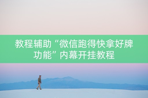 教程辅助“微信跑得快拿好牌功能”内幕开挂教程
