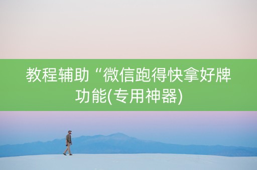 教程辅助“微信跑得快拿好牌功能(专用神器)