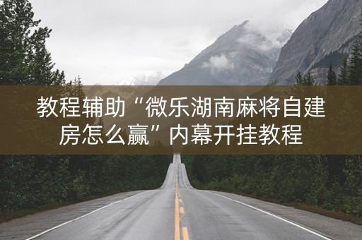 教程辅助“微乐湖南麻将自建房怎么赢”内幕开挂教程
