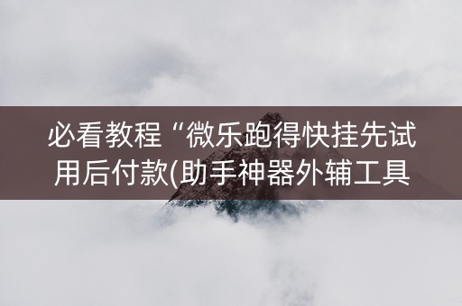 必看教程“微乐跑得快挂先试用后付款(助手神器外辅工具)
