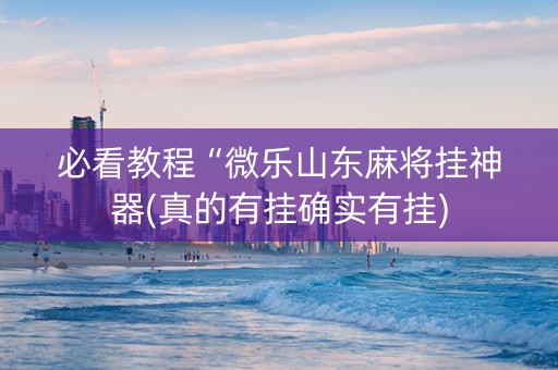 必看教程“微乐山东麻将挂神器(真的有挂确实有挂)