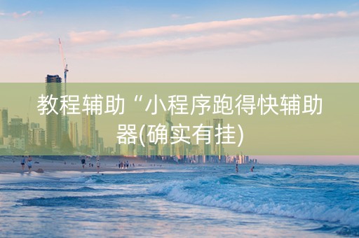 教程辅助“小程序跑得快辅助器(确实有挂)