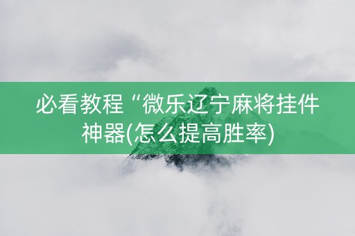 必看教程“微乐辽宁麻将挂件神器(怎么提高胜率)