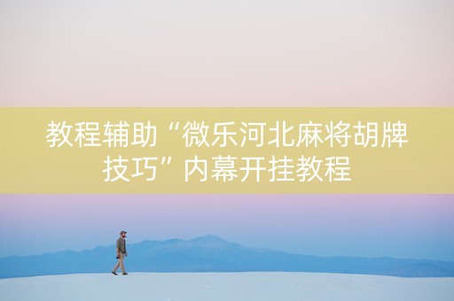 教程辅助“微乐河北麻将胡牌技巧”内幕开挂教程