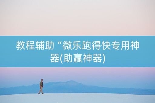 教程辅助“微乐跑得快专用神器(助赢神器)
