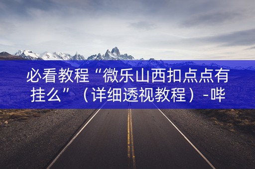 必看教程“微乐山西扣点点有挂么”（详细透视教程）-哔哩哔哩