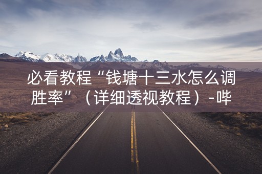 必看教程“钱塘十三水怎么调胜率”（详细透视教程）-哔哩哔哩