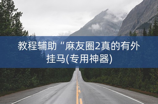 教程辅助“麻友圈2真的有外挂马(专用神器)