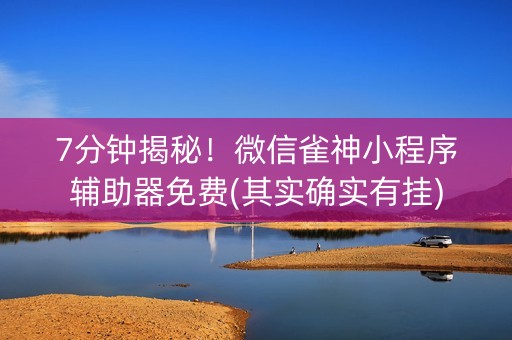 7分钟揭秘！微信雀神小程序辅助器免费(其实确实有挂)