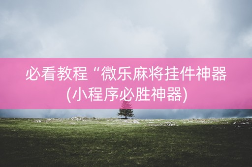 必看教程“微乐麻将挂件神器(小程序必胜神器)