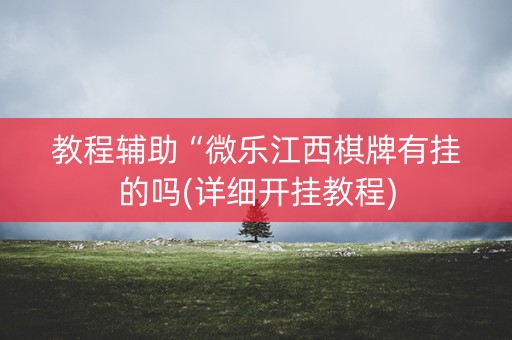 教程辅助“微乐江西棋牌有挂的吗(详细开挂教程)
