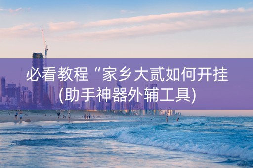 必看教程“家乡大贰如何开挂(助手神器外辅工具)