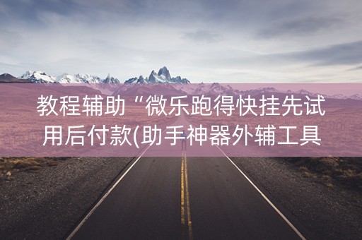 教程辅助“微乐跑得快挂先试用后付款(助手神器外辅工具)