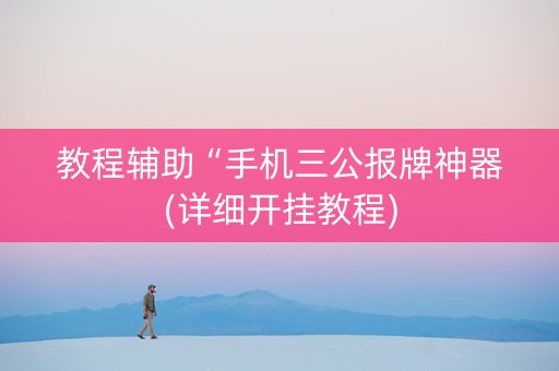 教程辅助“手机三公报牌神器(详细开挂教程)