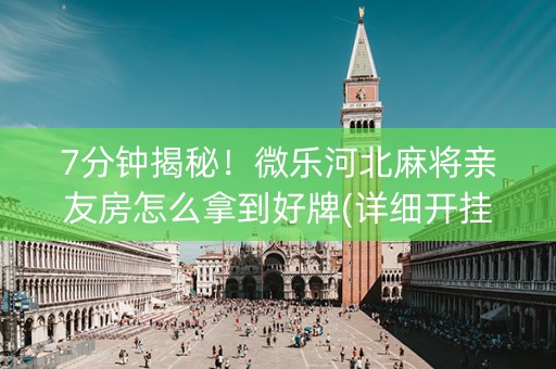 7分钟揭秘！微乐河北麻将亲友房怎么拿到好牌(详细开挂教程)