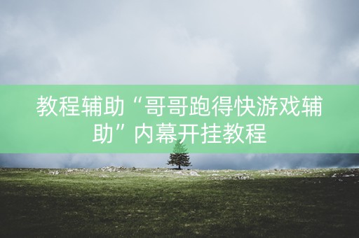 教程辅助“哥哥跑得快游戏辅助”内幕开挂教程