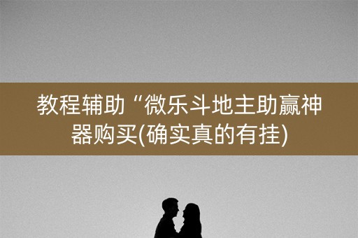 教程辅助“微乐斗地主助赢神器购买(确实真的有挂)