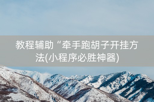 教程辅助“牵手跑胡子开挂方法(小程序必胜神器)