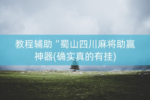 教程辅助“蜀山四川麻将助赢神器(确实真的有挂)