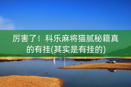 厉害了！科乐麻将猫腻秘籍真的有挂(其实是有挂的)