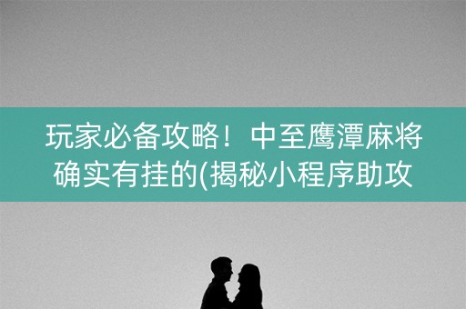 玩家必备攻略！中至鹰潭麻将确实有挂的(揭秘小程序助攻神器)