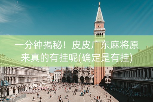 一分钟揭秘！皮皮广东麻将原来真的有挂呢(确定是有挂)