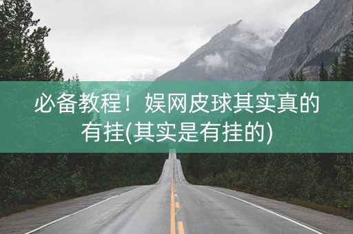 必备教程！娱网皮球其实真的有挂(其实是有挂的)