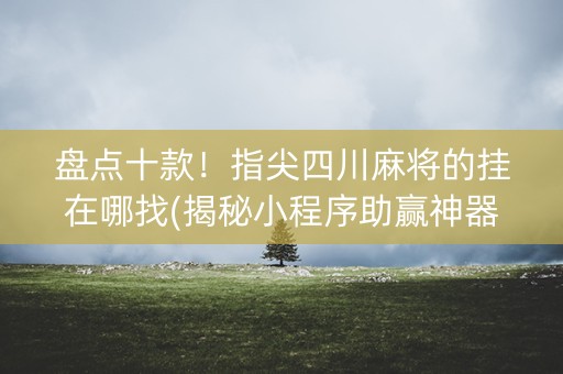 盘点十款！指尖四川麻将的挂在哪找(揭秘小程序助赢神器购买)