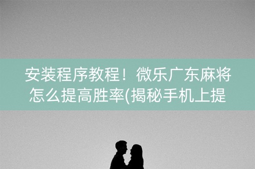 安装程序教程！微乐广东麻将怎么提高胜率(揭秘手机上提高胜率)