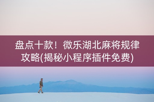 盘点十款！微乐湖北麻将规律攻略(揭秘小程序插件免费)