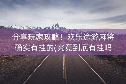 分享玩家攻略！欢乐途游麻将确实有挂的(究竟到底有挂吗)