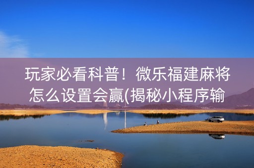 玩家必看科普！微乐福建麻将怎么设置会赢(揭秘小程序输赢规律)