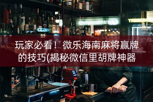 玩家必看！微乐海南麻将赢牌的技巧(揭秘微信里胡牌神器)