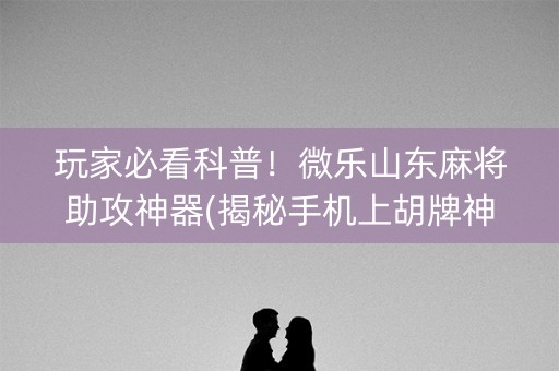 玩家必看科普！微乐山东麻将助攻神器(揭秘手机上胡牌神器)