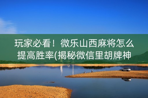 玩家必看！微乐山西麻将怎么提高胜率(揭秘微信里胡牌神器)