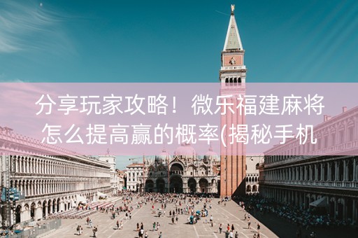 分享玩家攻略！微乐福建麻将怎么提高赢的概率(揭秘手机上提高胜率)