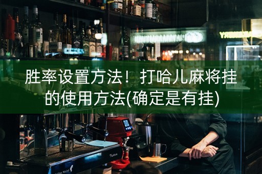 胜率设置方法！打哈儿麻将挂的使用方法(确定是有挂)