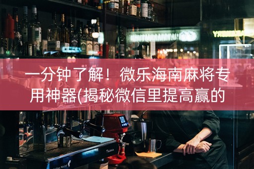 一分钟了解！微乐海南麻将专用神器(揭秘微信里提高赢的概率)