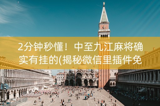 2分钟秒懂！中至九江麻将确实有挂的(揭秘微信里插件免费)
